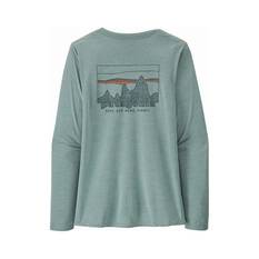 Patagonia Women's Capilene Cool Daily Graphic Long Sleeve Shirt Thermal Blue 2XS, Thermal Blue, bcf_hi-res