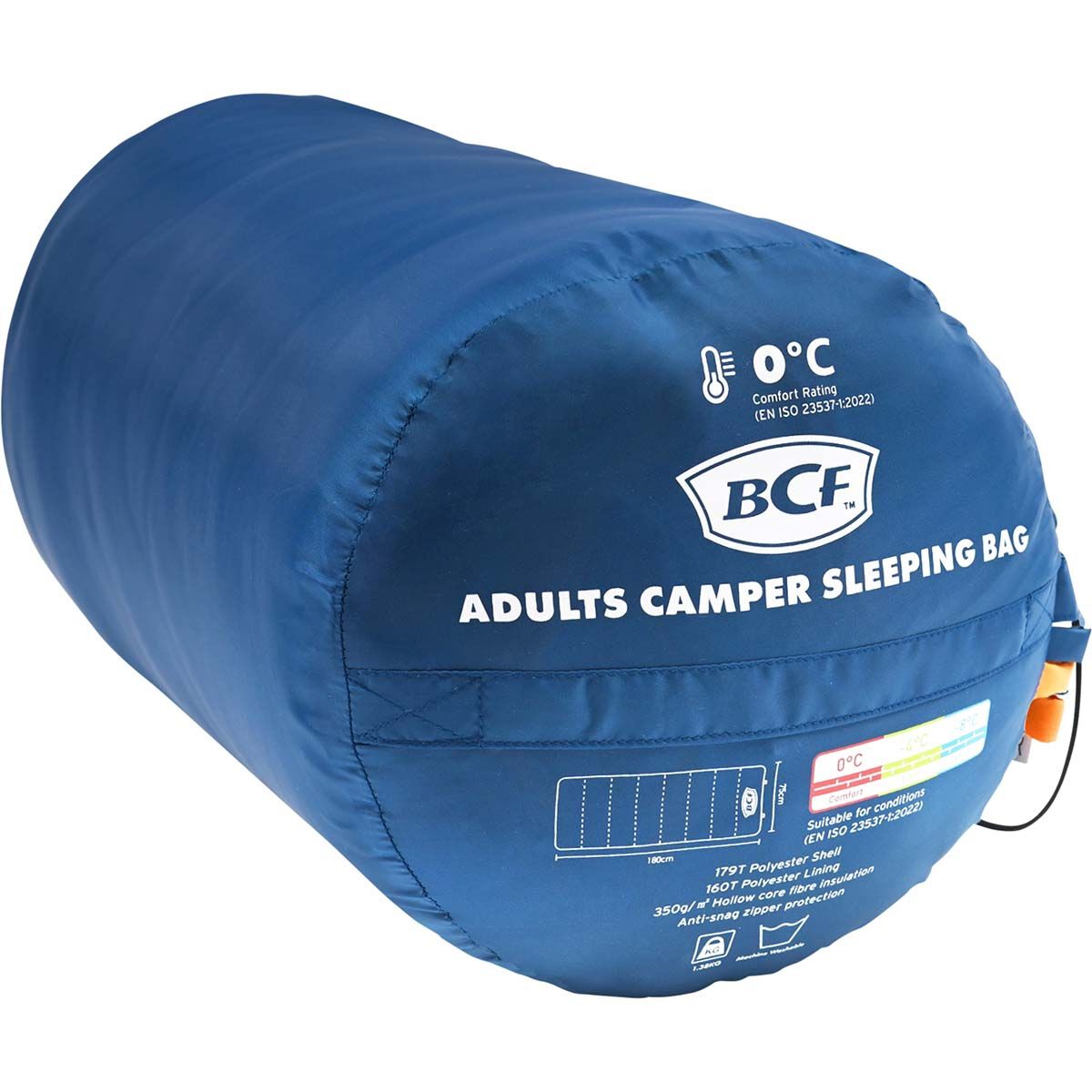BCF Adults Camper Sleeping Bag 0&deg;, , bcf_hi-res