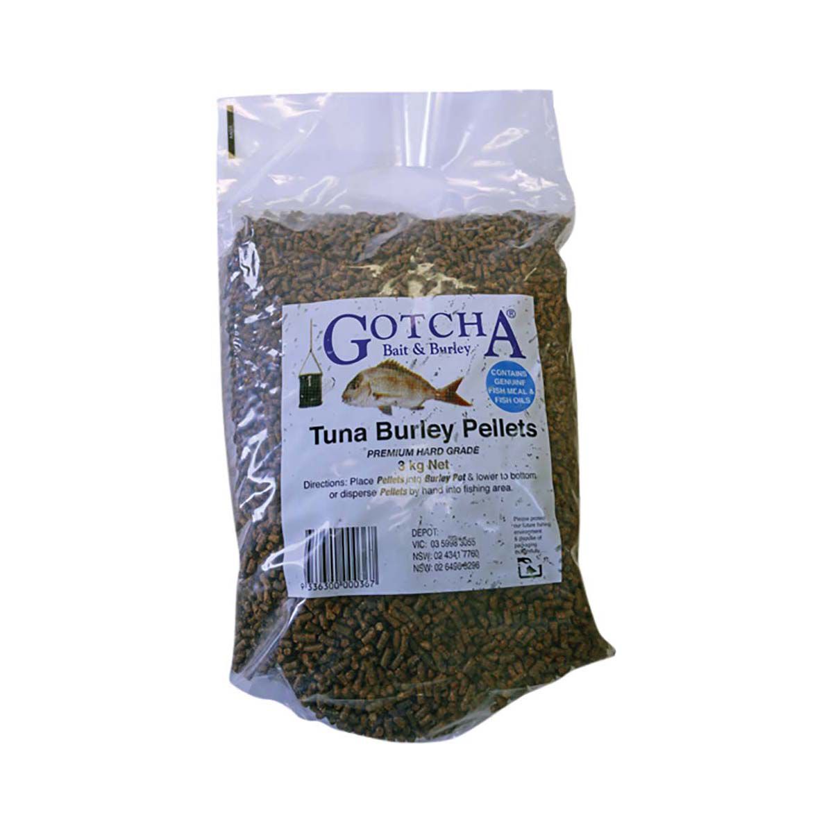 Gotcha Bait Tuna Pellets 3kg, , bcf_hi-res