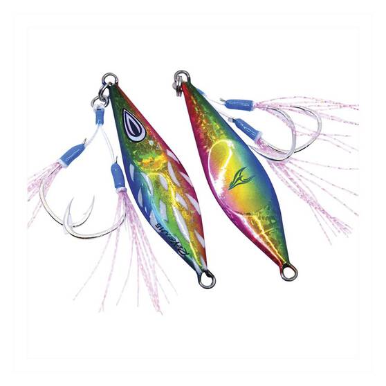 Ocean's Legacy Roven Rigged Jig Lure 25g Aqua Rainbow, Aqua Rainbow, bcf_hi-res
