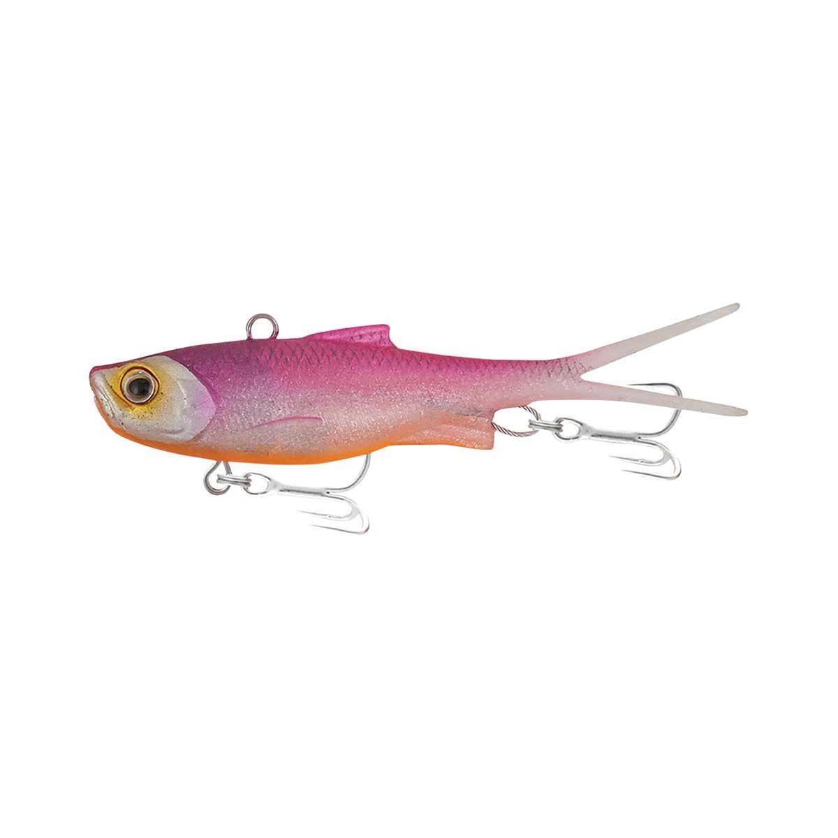 Samaki Vibelicious Fork Tail Soft Vibe Lure 85mm 14g Pink Lady UV, Pink Lady UV, bcf_hi-res