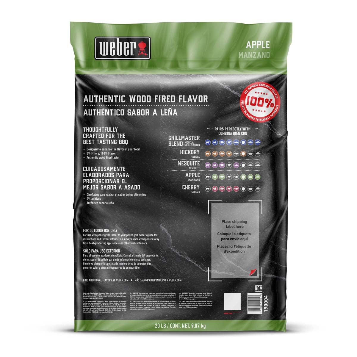 Weber Apple Blend Hardwood Smoking Pellets, , bcf_hi-res