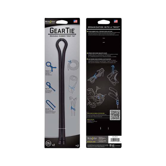 Nite Ize Black 24” Gear Tie - Two Pack, , bcf_hi-res