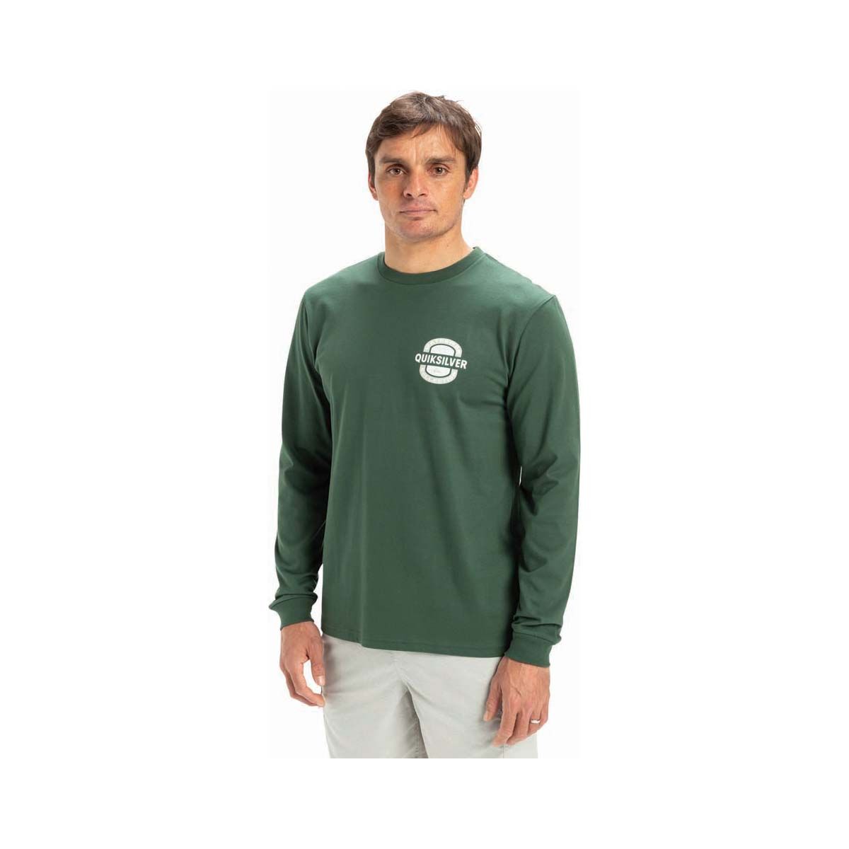 Quiksilver Men&rsquo;s Ocean Made Long Sleeve Shirt Forest S, Forest, bcf_hi-res