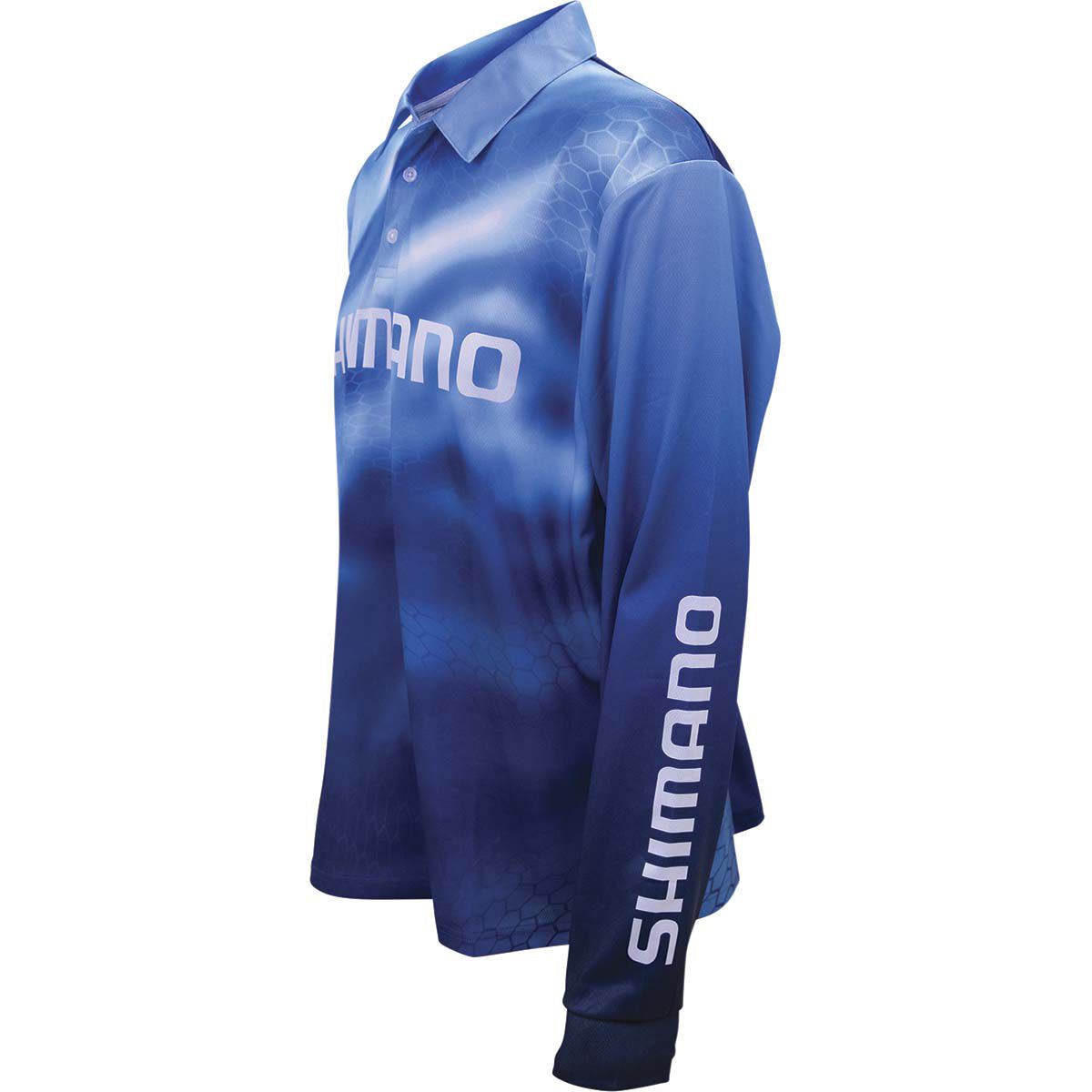 Shimano Men&rsquo;s Fishing Shirt, Navy Tech Camo, bcf_hi-res