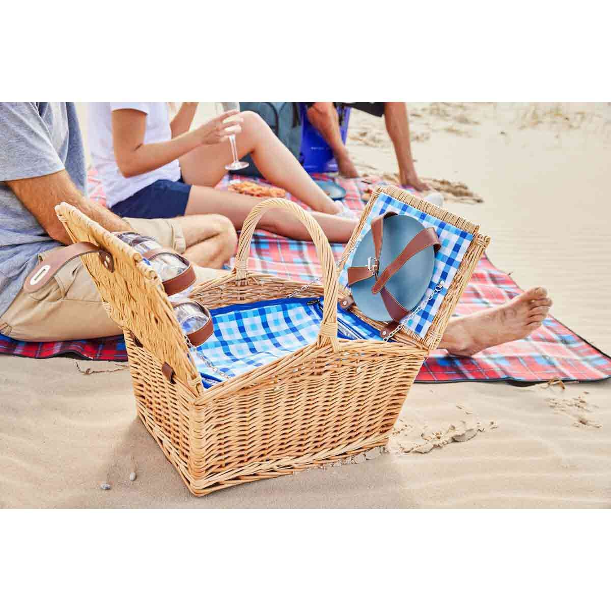 Wanderer Wicker Picnic Basket 4 Person, , bcf_hi-res