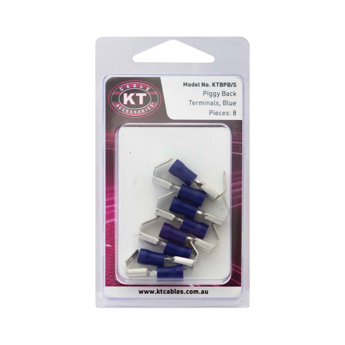 KT Cables Insulated Piggyback Terminal Blue 4.0, , bcf_hi-res