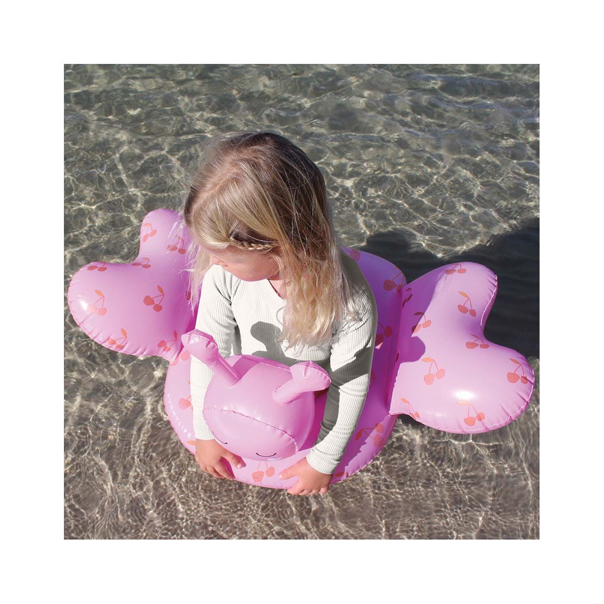 SUNNYLiFE Cotton Candy Cherry Inflatable Pool Tube, , bcf_hi-res