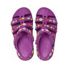 Crocs Youth Beaded Fisherman Sandals, Purple, bcf_hi-res