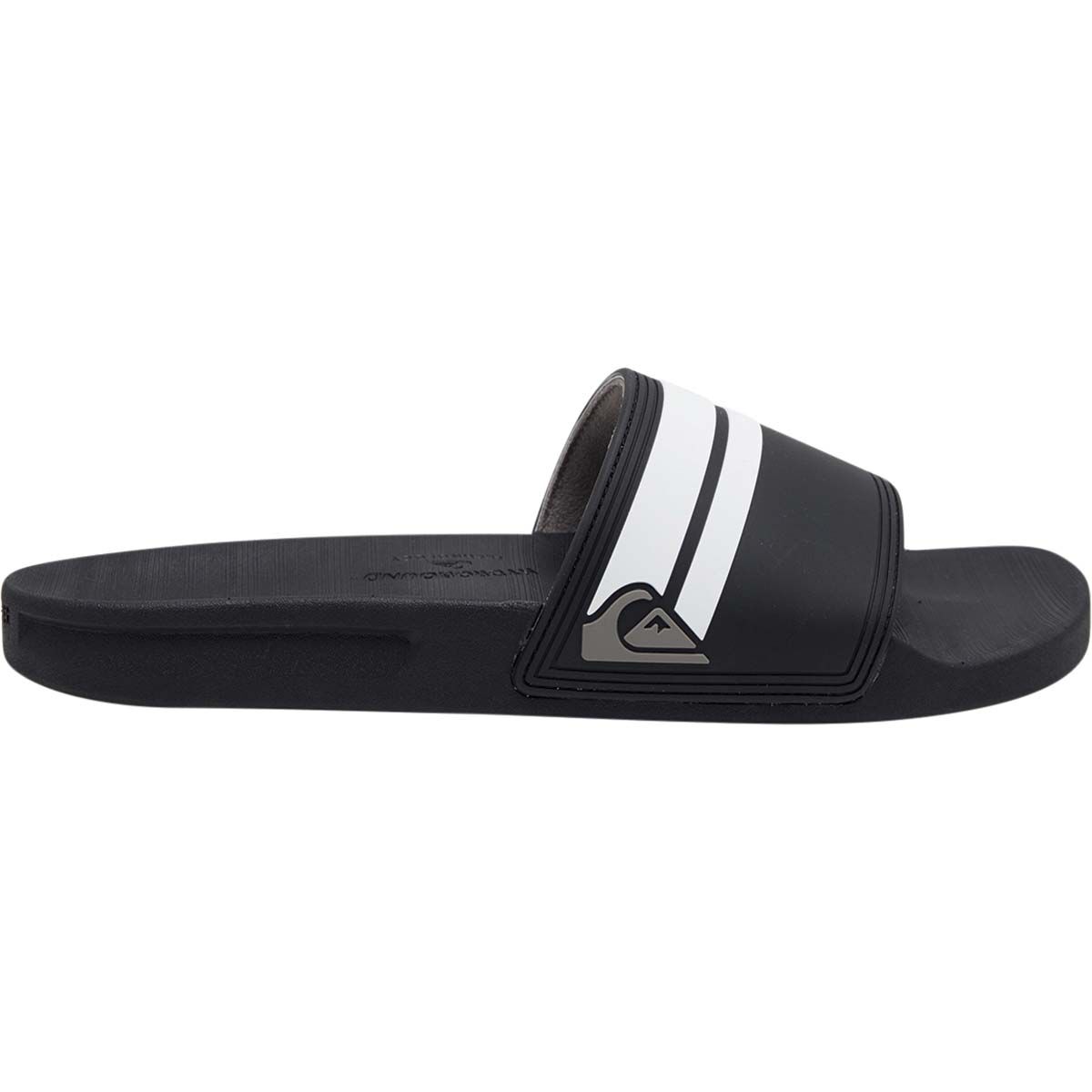 Quiksilver Men's Rivi Slides, Black / White, bcf_hi-res