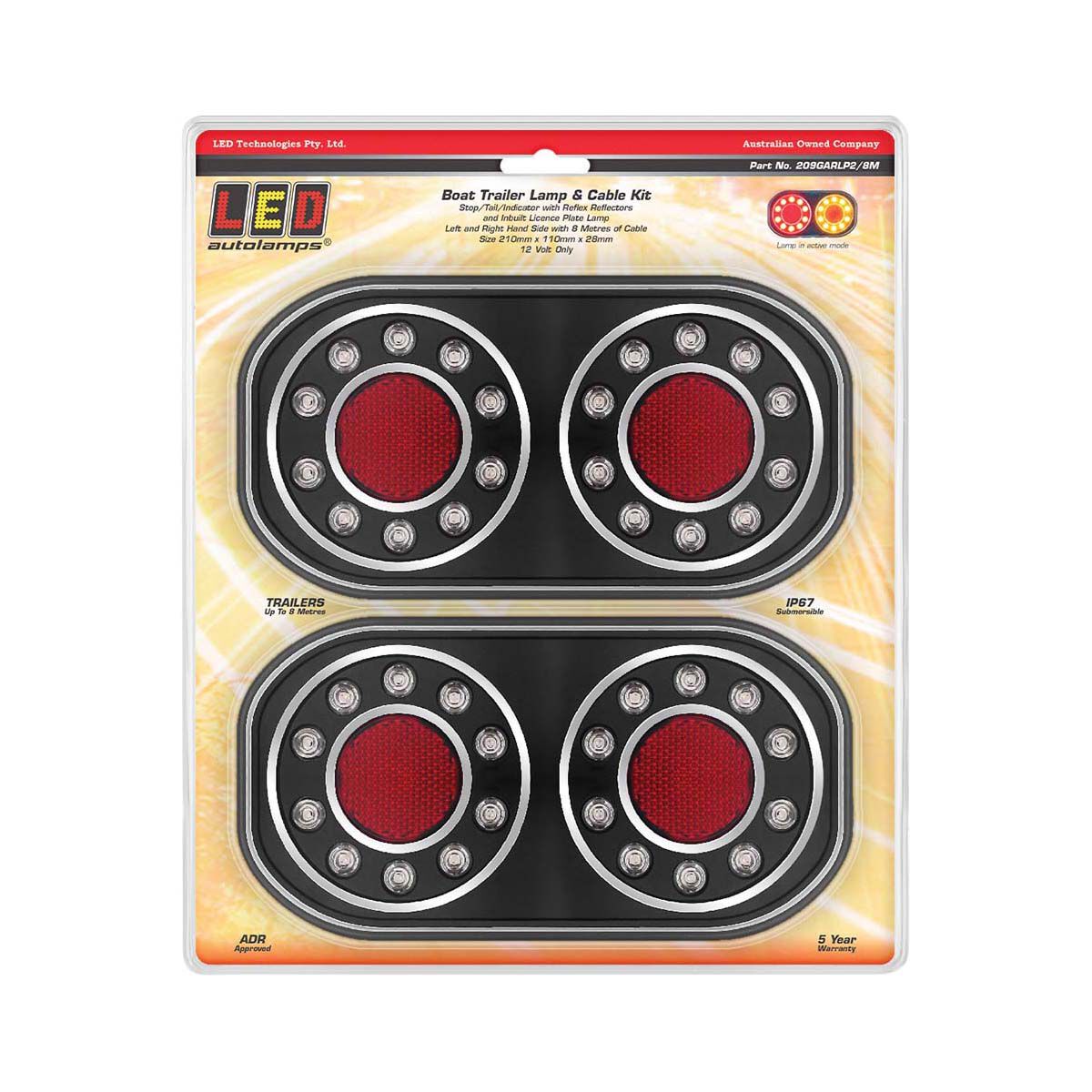 LED Autolamps Submersible 209 Series Trailer Lights, , bcf_hi-res