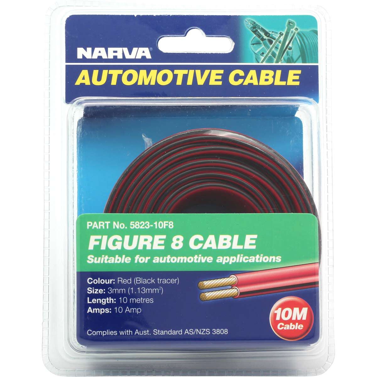 Narva Automotive Cable Figure 8 10 Metres 3mm 10 AMP, , bcf_hi-res