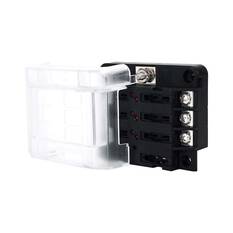 Bowline Fuse Block 6 Gang Black, , bcf_hi-res