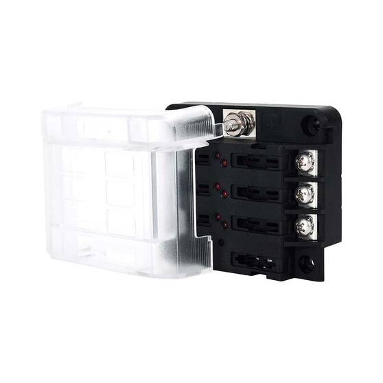 Bowline Fuse Block 6 Gang Black, , bcf_hi-res