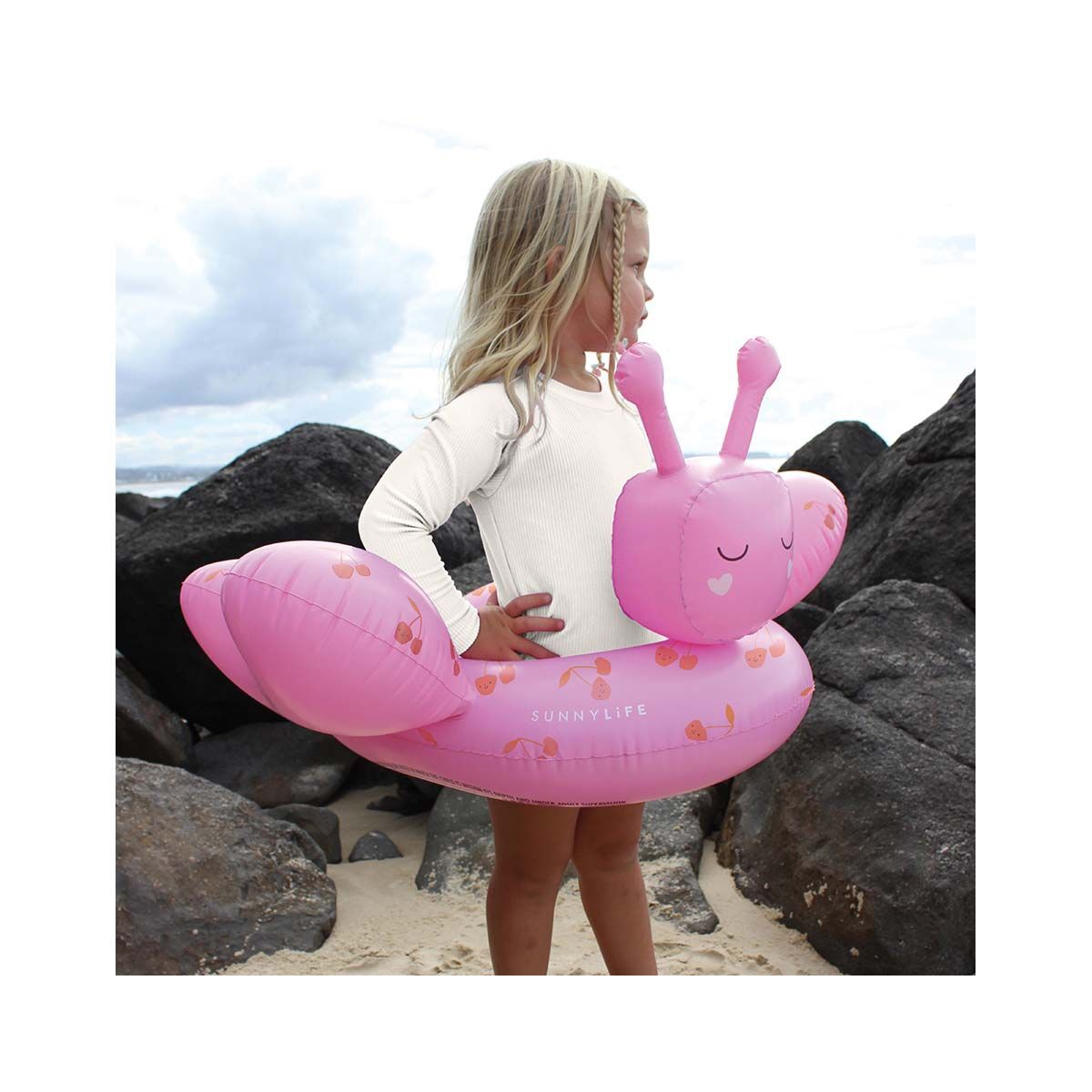 SUNNYLiFE Cotton Candy Cherry Inflatable Pool Tube, , bcf_hi-res
