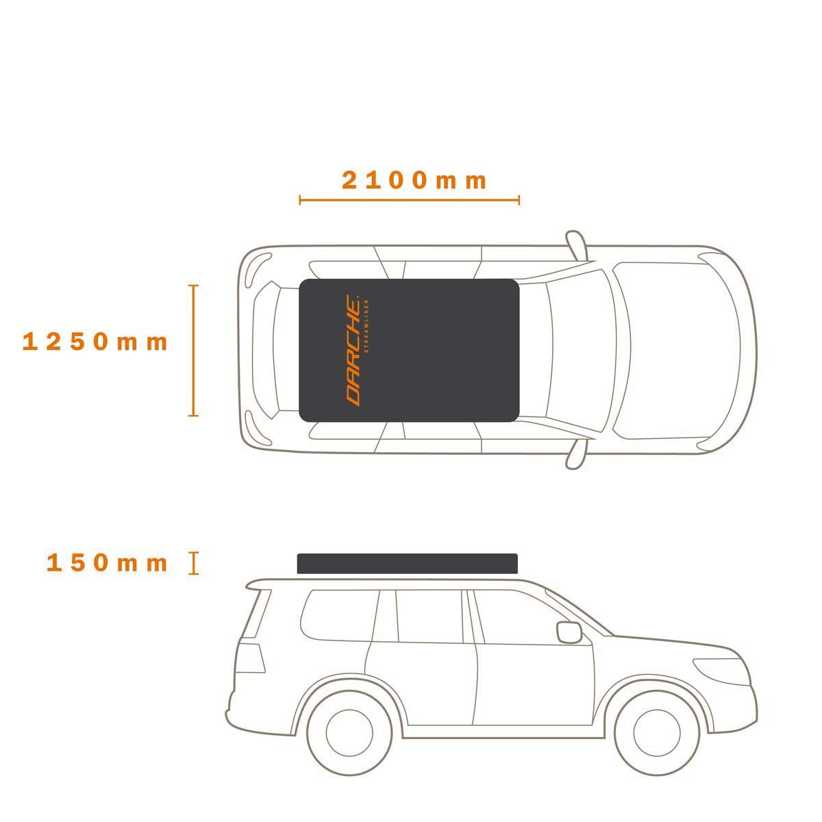 Darche Streamliner 1250 Roof Top Tent, , bcf_hi-res