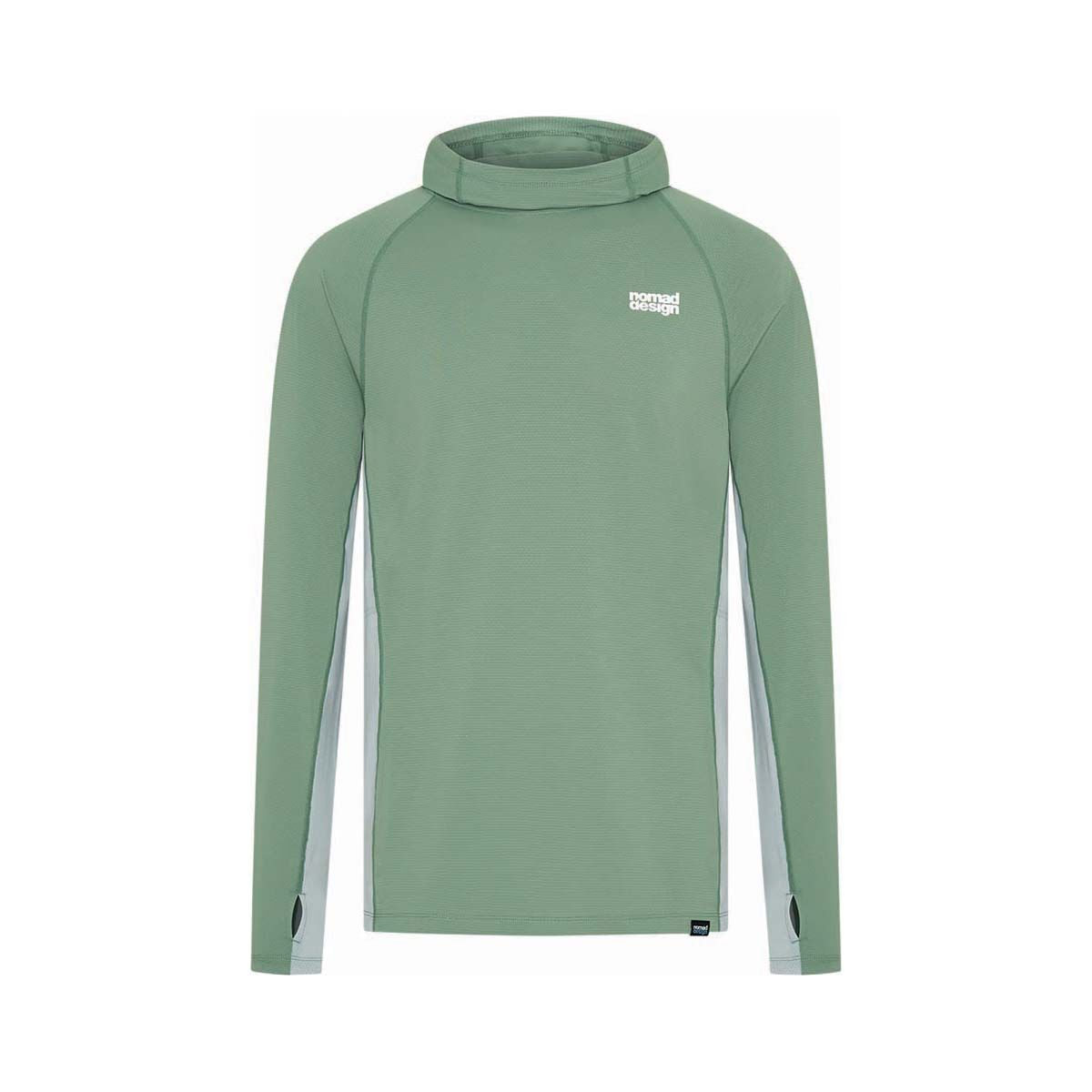 Nomad Men's Hooded Solar Pro Fishing Shirt, Sage, bcf_hi-res