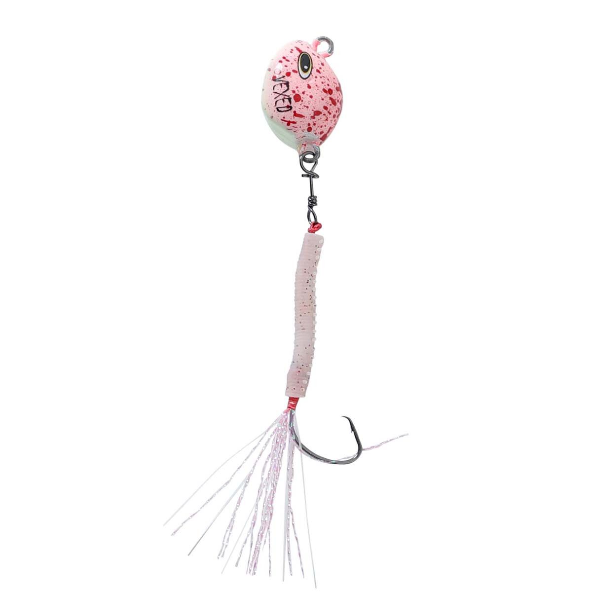 Vexed Bottom Worm Circle Jig Lure 5g Coral Prawn Glow, Coral Prawn Glow, bcf_hi-res
