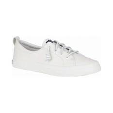 Sperry Women's Crest Vibe Leather Sneakers White 6, White, bcf_hi-res