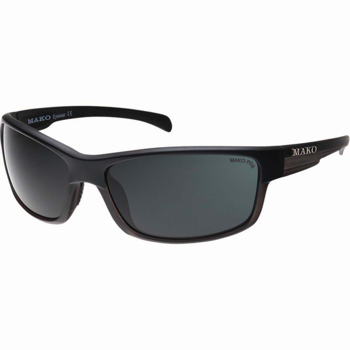 MAKO Shadow Polarised Sunglasses with Grey Lens, Matt Black, bcf_hi-res