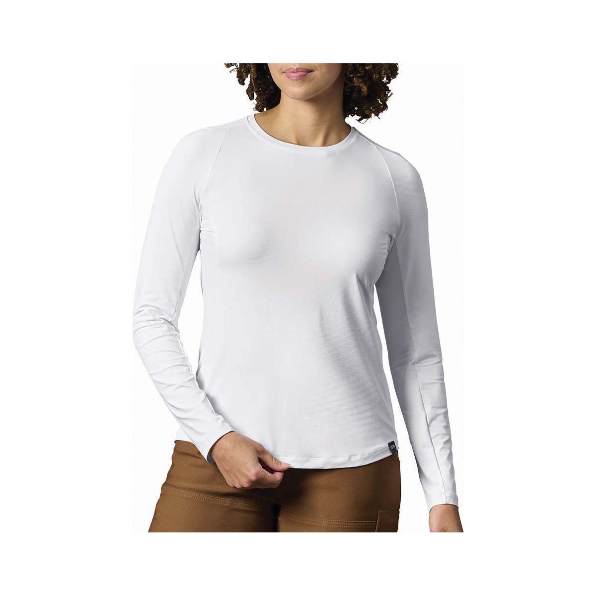 YETI&reg; Women&rsquo;s Crew Neck Ultra Light Sunshirt, White, bcf_hi-res
