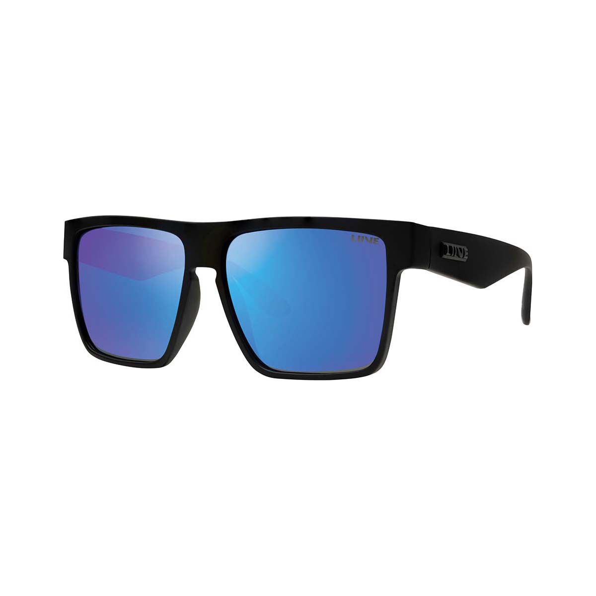 Liive Men&rsquo;s Matt Scholz Greed Mirror Polarised Float Sunglasses Matt Black with Blue Lens, , bcf_hi-res