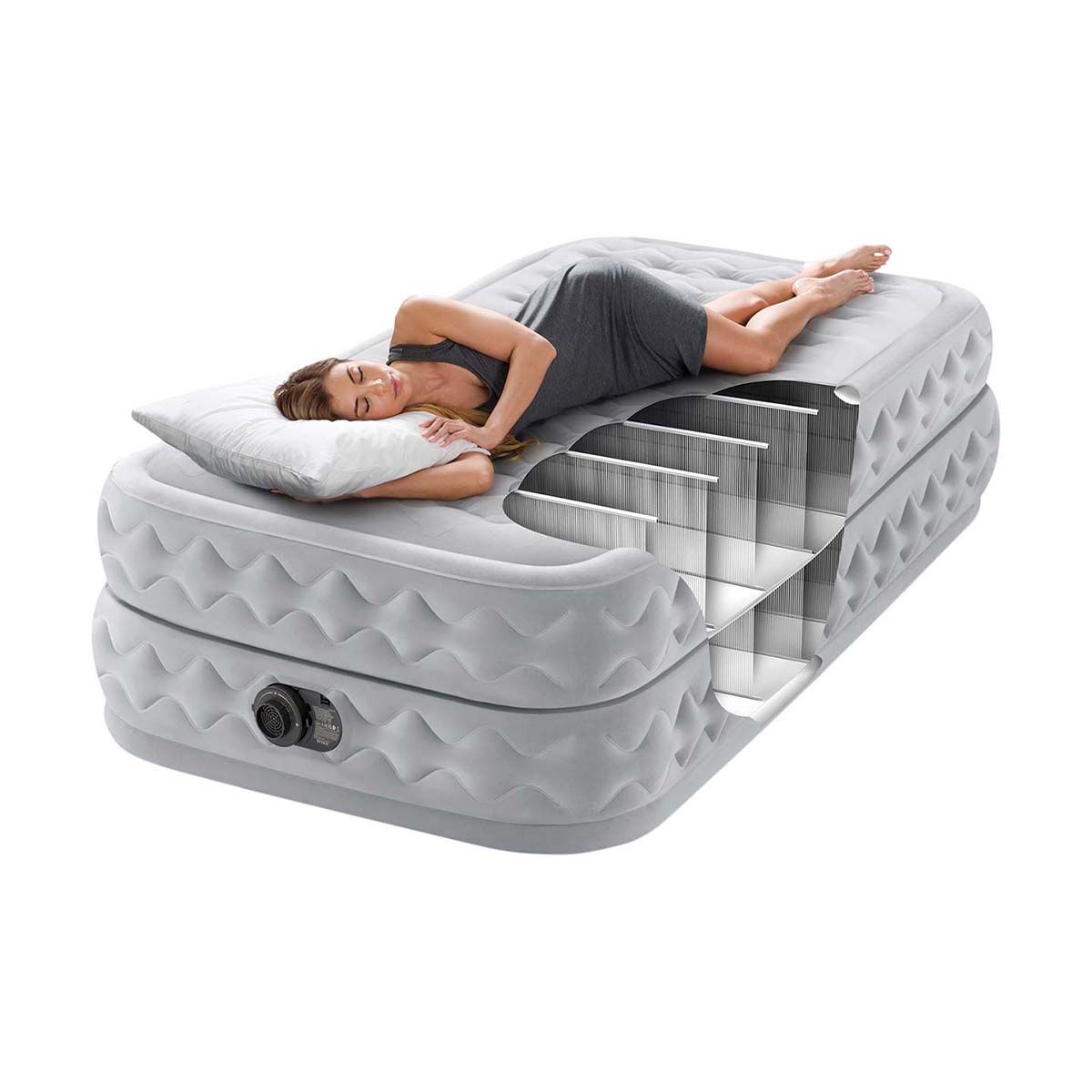 Intex Dura-Beam Deluxe Supreme BIP Twin Air Bed, , bcf_hi-res