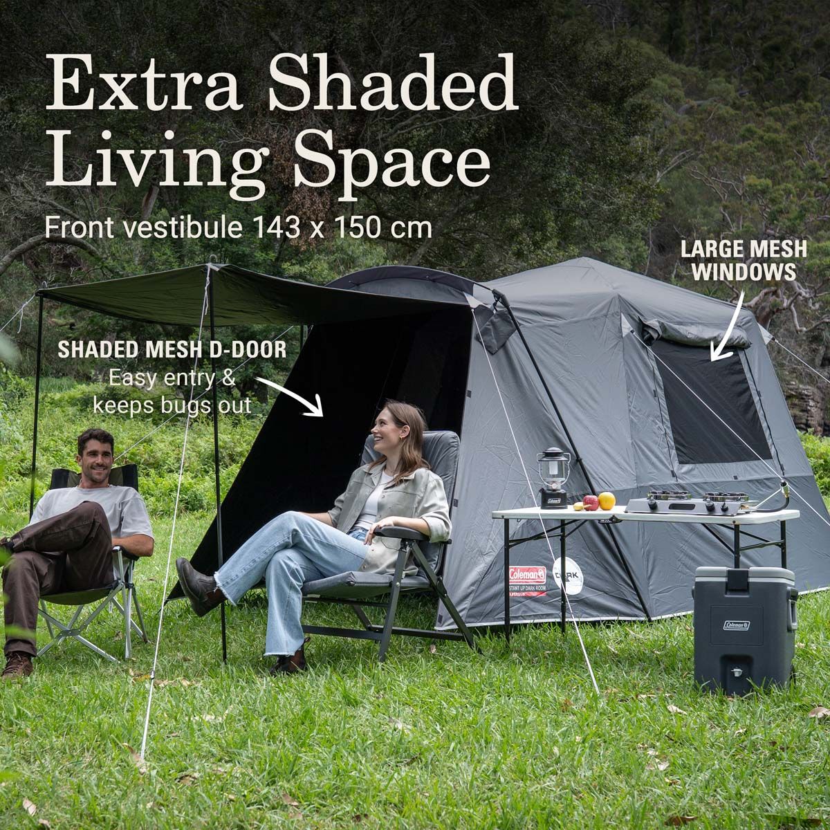 Coleman Darkroom Instant Tent 4 Person, , bcf_hi-res