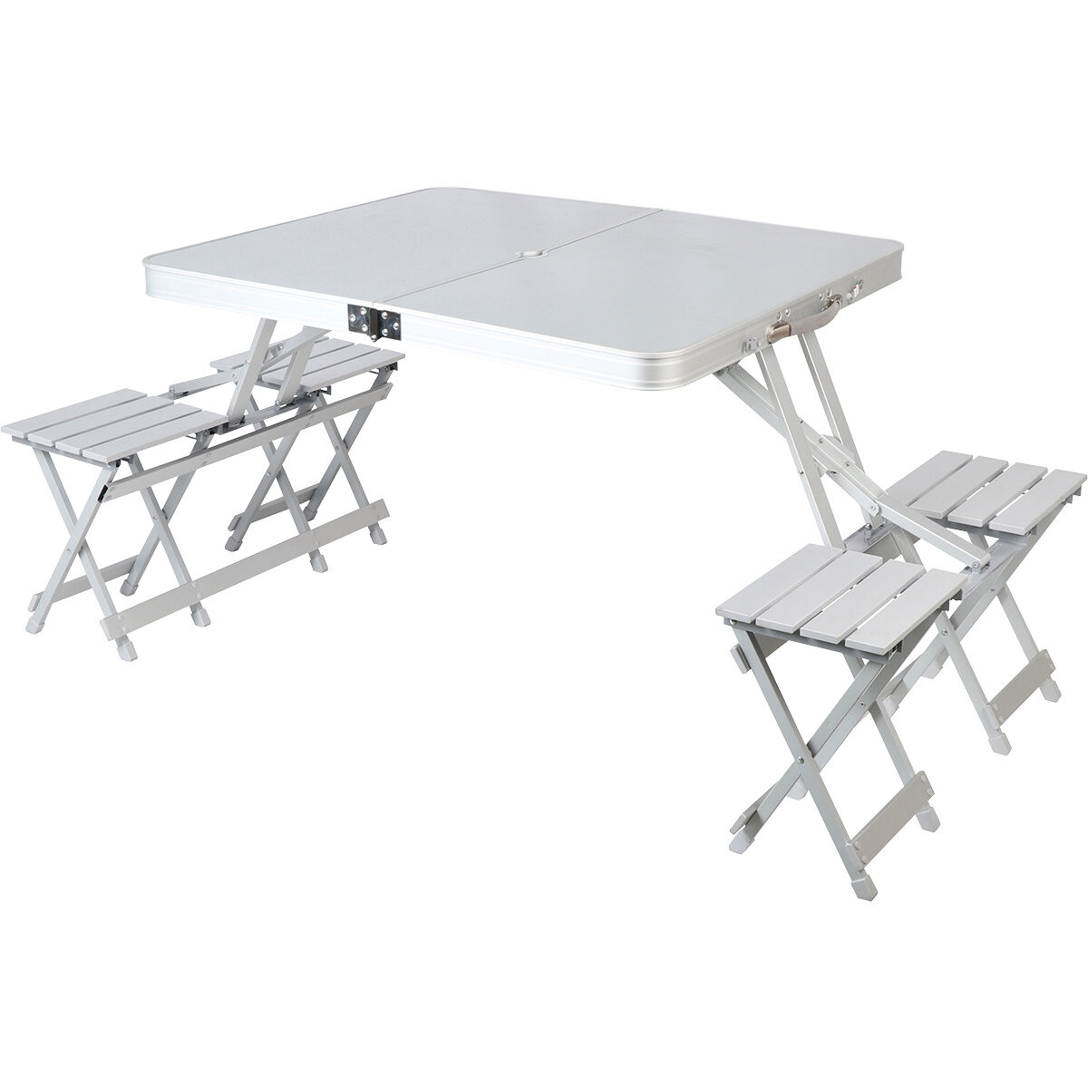 Outdoor Folding Table and Chairs Portable Table and Four Chair Sets Wild Picnic Table Chairs
