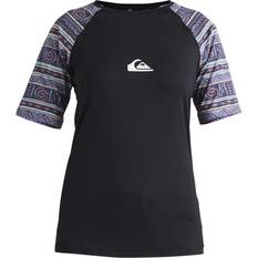 Quiksilver Women's Short Sleeve Rashie, Black, bcf_hi-res