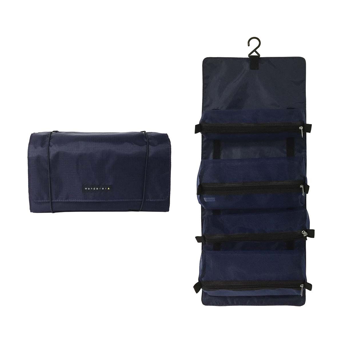 Wanderer Hanging Travel Toiletry Organiser Navy, Navy, bcf_hi-res