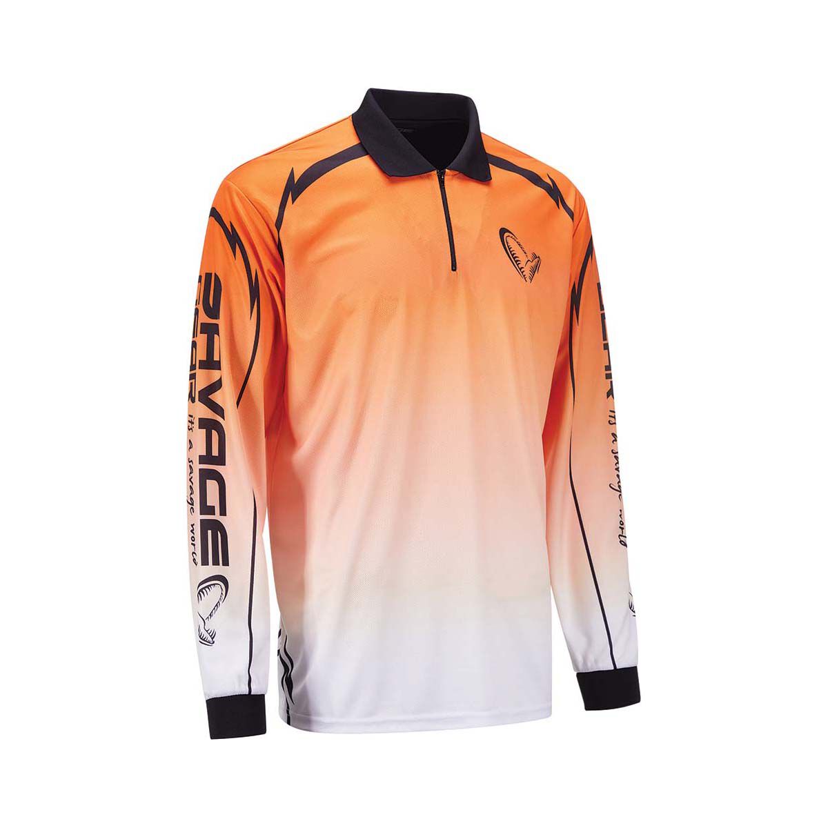 Savage Gear Men's Orange to White Fishing Shirt, , bcf_hi-res