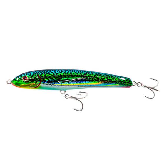 Nomad Riptide Sinking Stickbait Lure 125mm Silver Green Mackerel, Silver Green Mackerel, bcf_hi-res