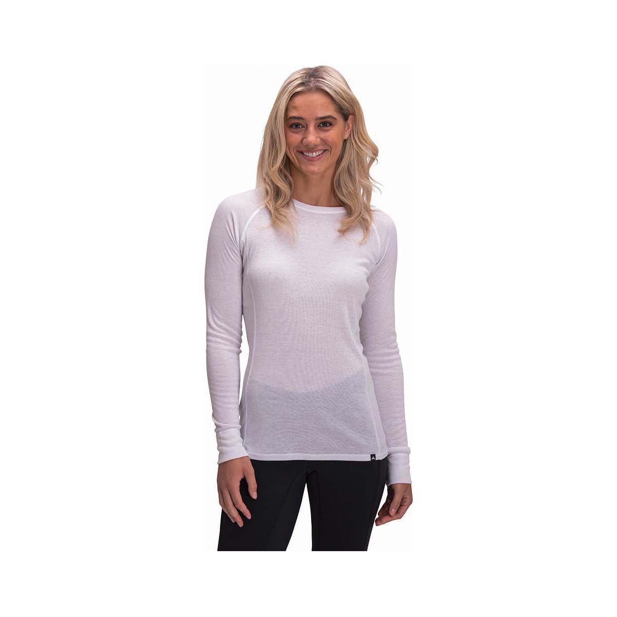 Macpac Women's Geothermal Long Sleeve Top V2 White 6, White, bcf_hi-res