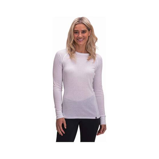 Macpac Women's Geothermal Long Sleeve Top V2 White 10, White, bcf_hi-res