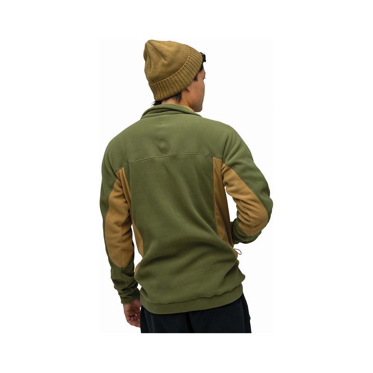 Macpac Men's Heritage Fleece Pullover Green / Gold M, Green / Gold, bcf_hi-res