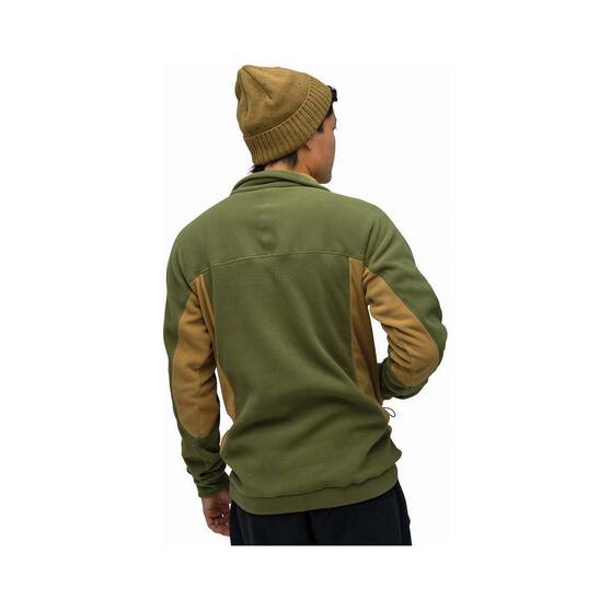 Macpac Men's Heritage Fleece Pullover Green / Gold L, Green / Gold, bcf_hi-res