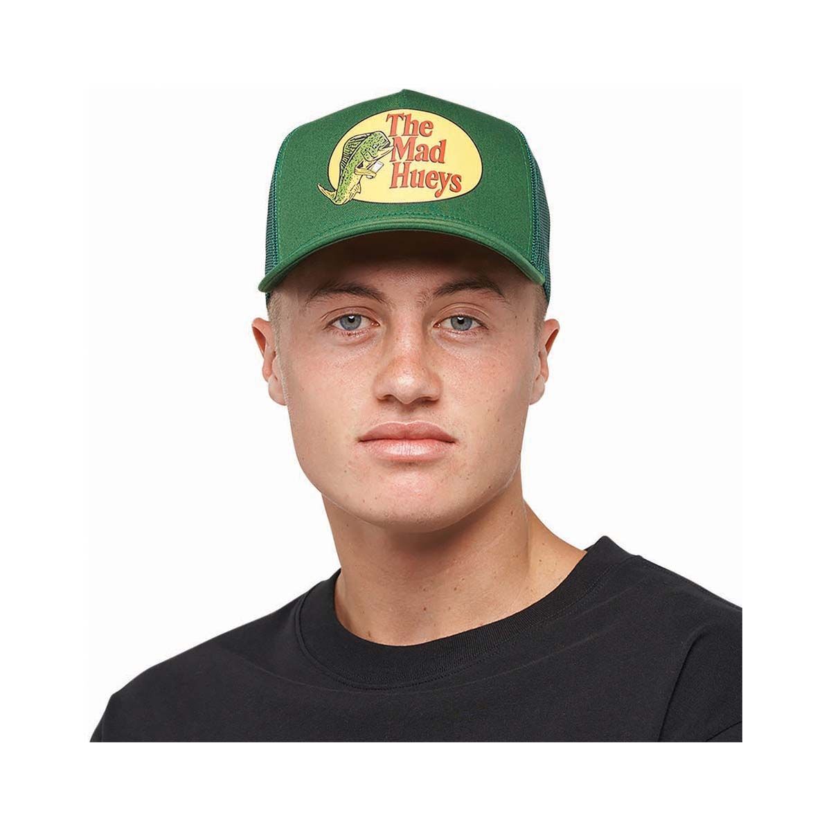 The Mad Hueys Men&rsquo;s Pro Twill Trucker Cap Green Pine, Green Pine, bcf_hi-res
