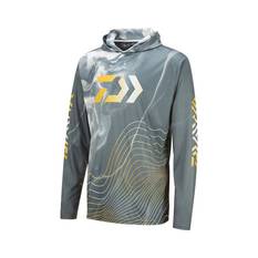 Daiwa Men's Gold & White Hooded Fishing Shirt, , bcf_hi-res