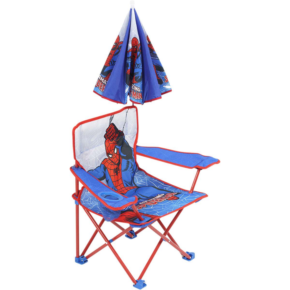 Spiderman Kids Camp Chair with Umbrella 30kg