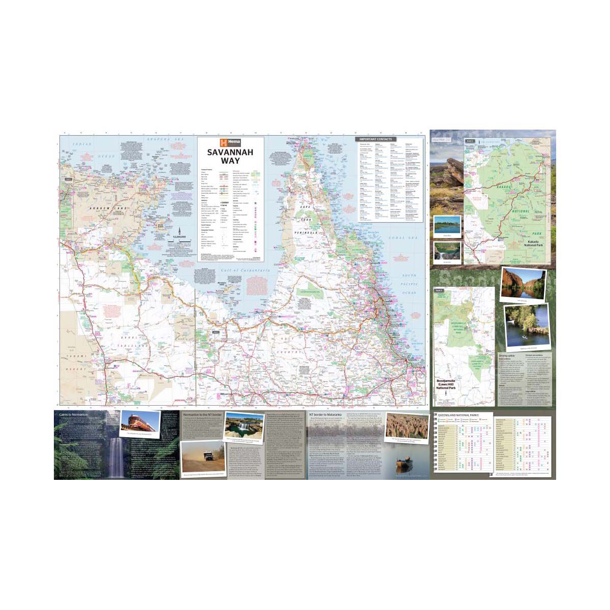 Hema Map Savannah Way - Cairns to Broome Map, , bcf_hi-res