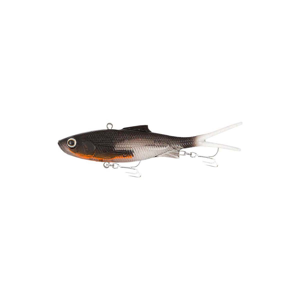 Samaki Vibelicious Fork Tail Soft Vibe Lure 100mm 20g Smokin Orange, Smokin Orange, bcf_hi-res