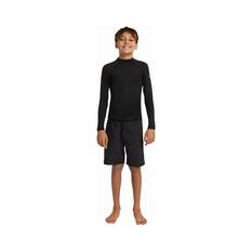 Quiksilver Youth Everyday Heat Panel Rashie, Black, bcf_hi-res