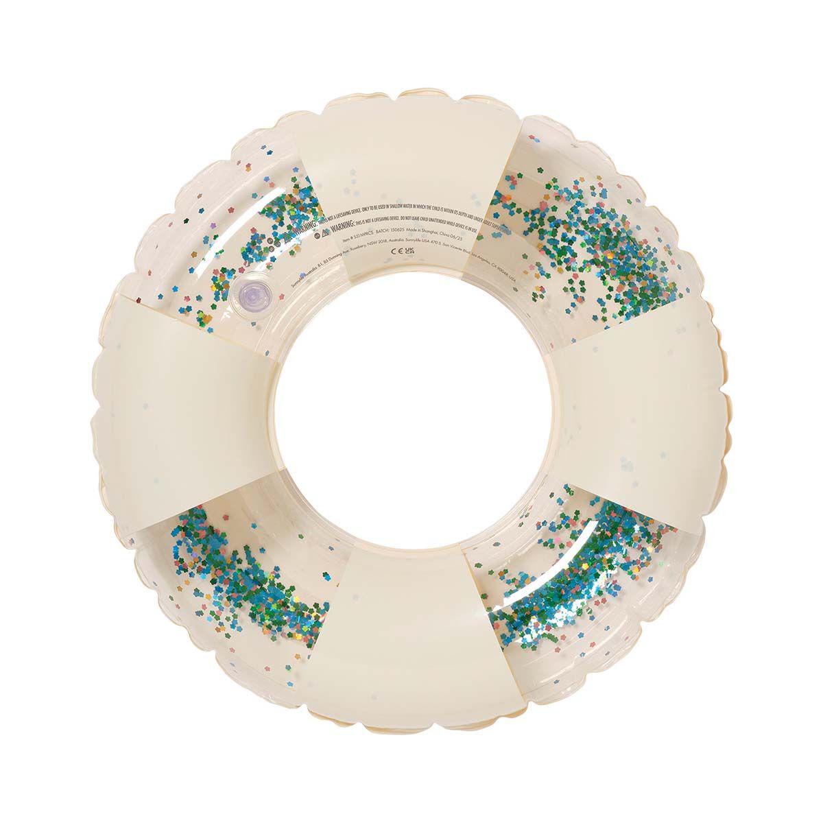 SUNNYLiFE Cotton Candy Stripe Inflatable Pool Tube, , bcf_hi-res