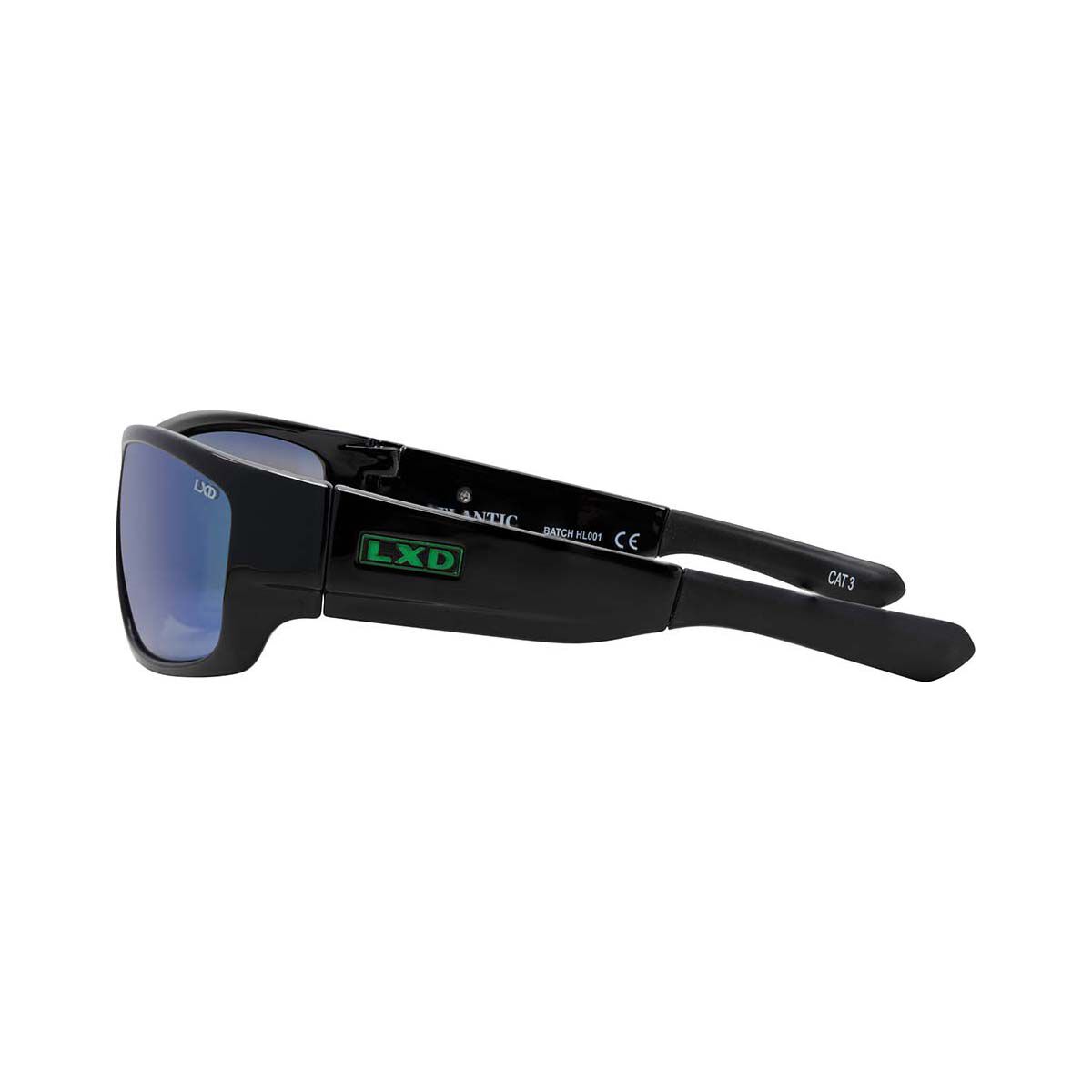 LXD Men&rsquo;s Atlantic Mirror Polar Sunglasses Black with Green Lens, , bcf_hi-res