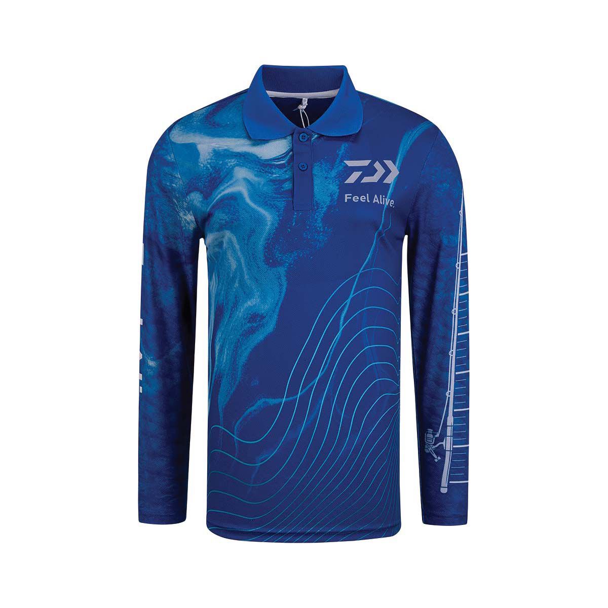 Daiwa Youth Fishing Shirt Blue 8, Blue, bcf_hi-res