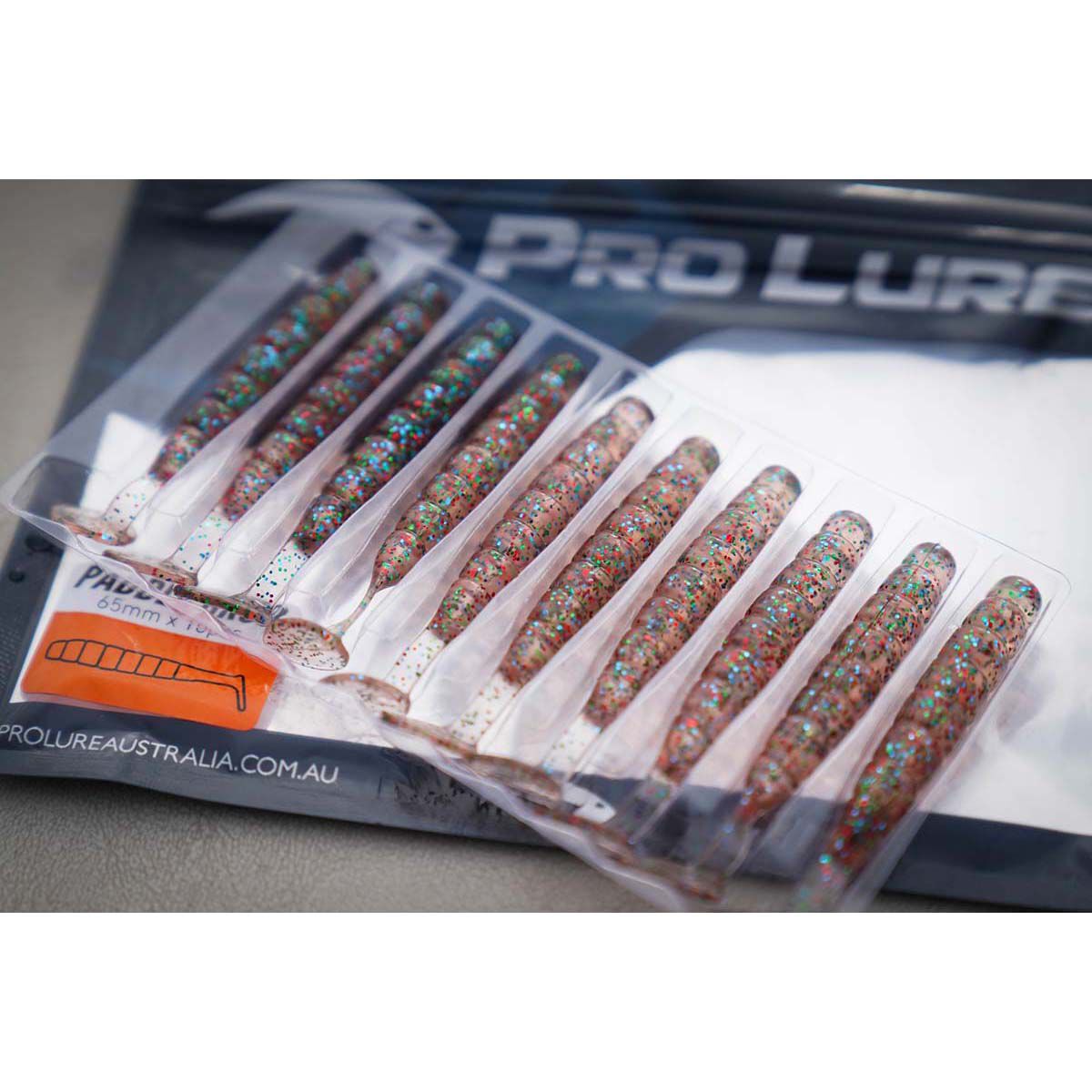 Pro Lure Paddle Grub Soft Plastic Lure 65mm Crystal Pink, Crystal Pink, bcf_hi-res