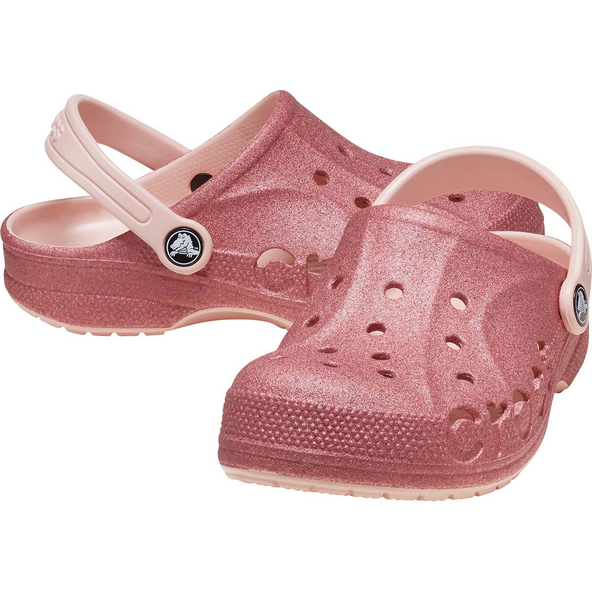 Crocs Kids' Baya Glitter Clogs Pink Rose 6, Pink Rose, bcf_hi-res