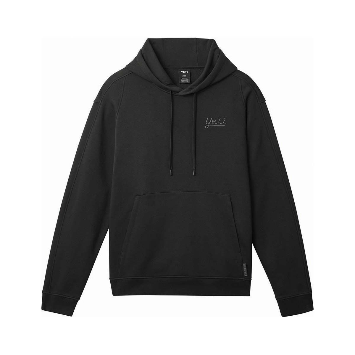 YETI&reg; Script Men's Built for the Wild Fleece Hoodie Black XS, Black, bcf_hi-res