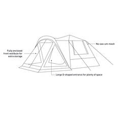 earth by Wanderer® Mataranka Recycled Material Instant Tent 6 Person, , bcf_hi-res